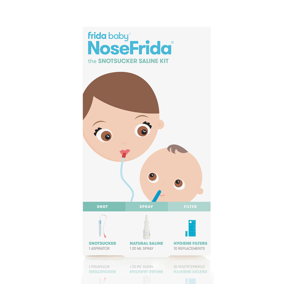 Nosefrida The Snot Sucker Saline Kit ( Nose Frida Nasal Aspirator + Saline  Spray )